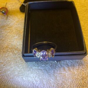 Purple/white gem ring